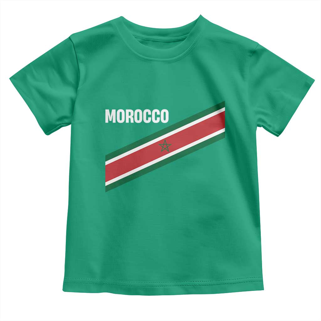 Morocco Moroccan Flag Toddler T Shirt Green Star Maroc Stripes TS11 Irish Green Print Your Wear