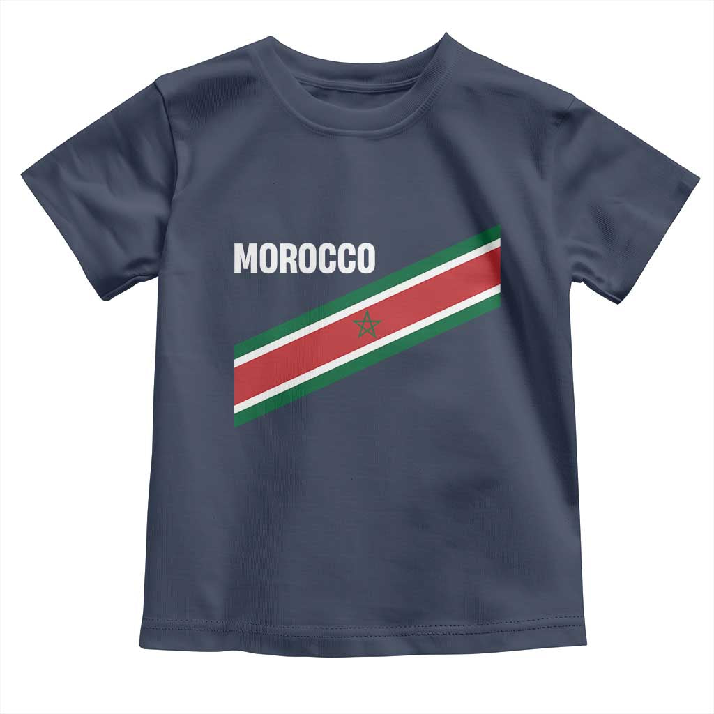 Morocco Moroccan Flag Toddler T Shirt Green Star Maroc Stripes TS11 Navy Print Your Wear