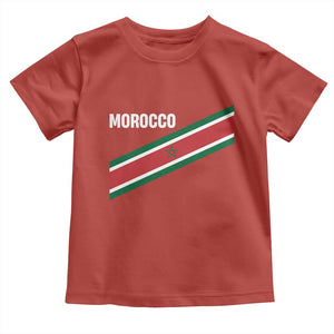 Morocco Moroccan Flag Toddler T Shirt Green Star Maroc Stripes TS11 Red Print Your Wear