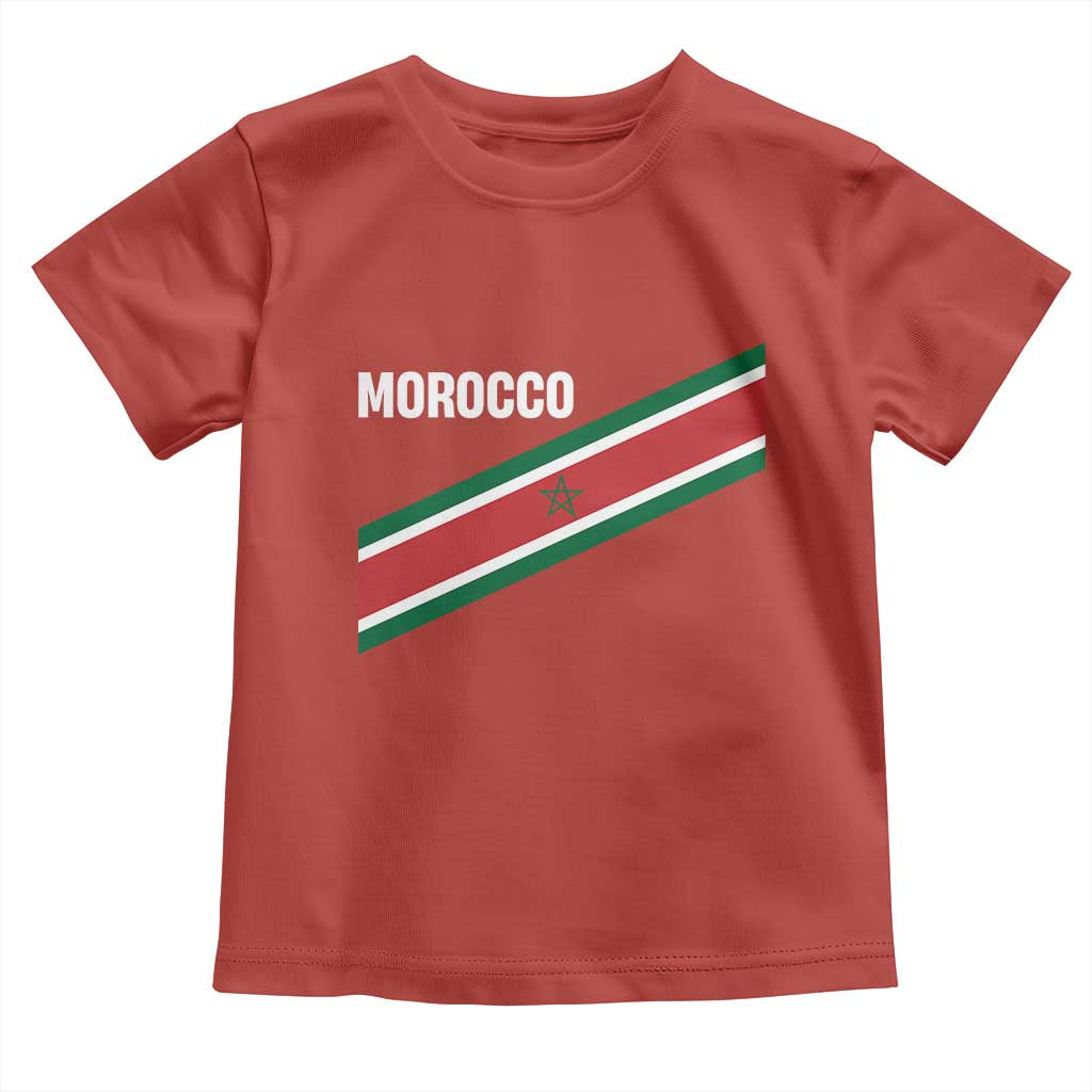 Morocco Moroccan Flag Toddler T Shirt Green Star Maroc Stripes TS11 Red Print Your Wear