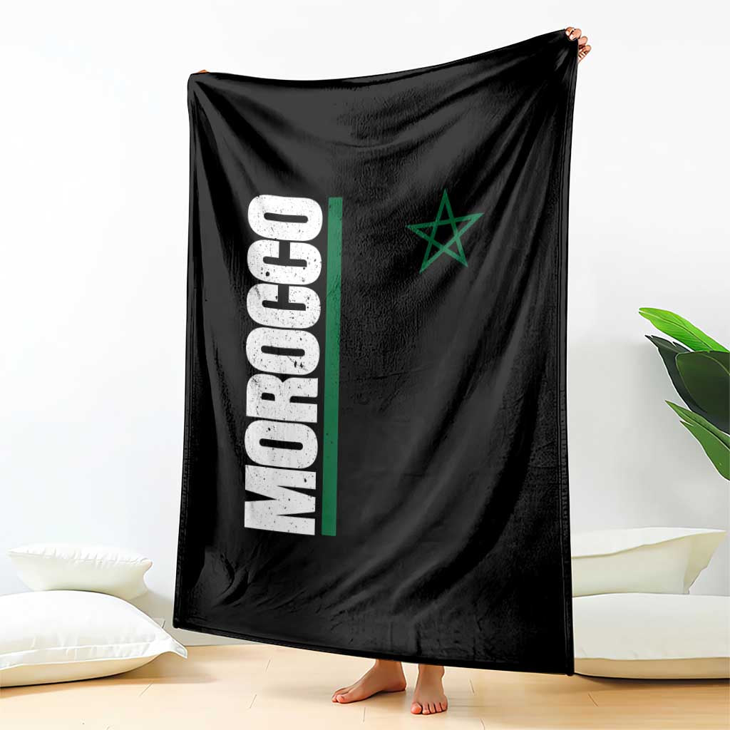 Morocco Green Star Flag Patriotic Moroccan Pride Throw Blanket TS11 Print Your Wear