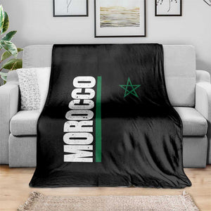 Morocco Green Star Flag Patriotic Moroccan Pride Throw Blanket TS11 Print Your Wear