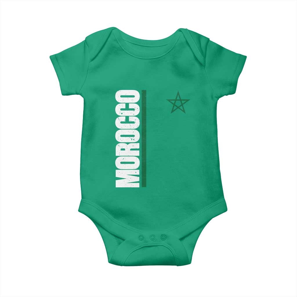 Morocco Green Star Flag Patriotic Moroccan Pride Baby Onesie TS11 Irish Green Print Your Wear