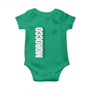 Morocco Green Star Flag Patriotic Moroccan Pride Baby Onesie TS11 Irish Green Print Your Wear
