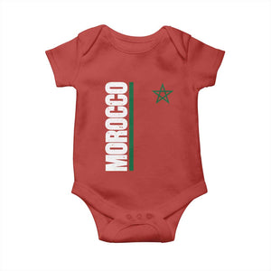 Morocco Green Star Flag Patriotic Moroccan Pride Baby Onesie TS11 Red Print Your Wear