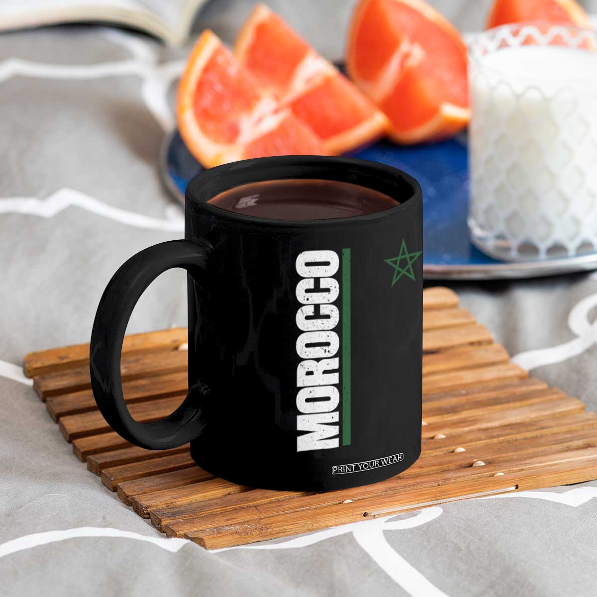 Morocco Green Star Flag Patriotic Moroccan Pride Coffee Mug TS11 Print Your Wear