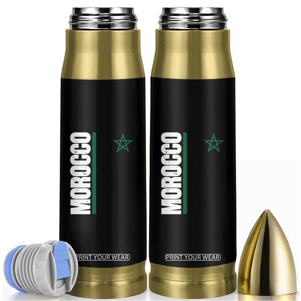 Morocco Green Star Flag Patriotic Moroccan Pride Bullet Tumbler TS11 Black Print Your Wear