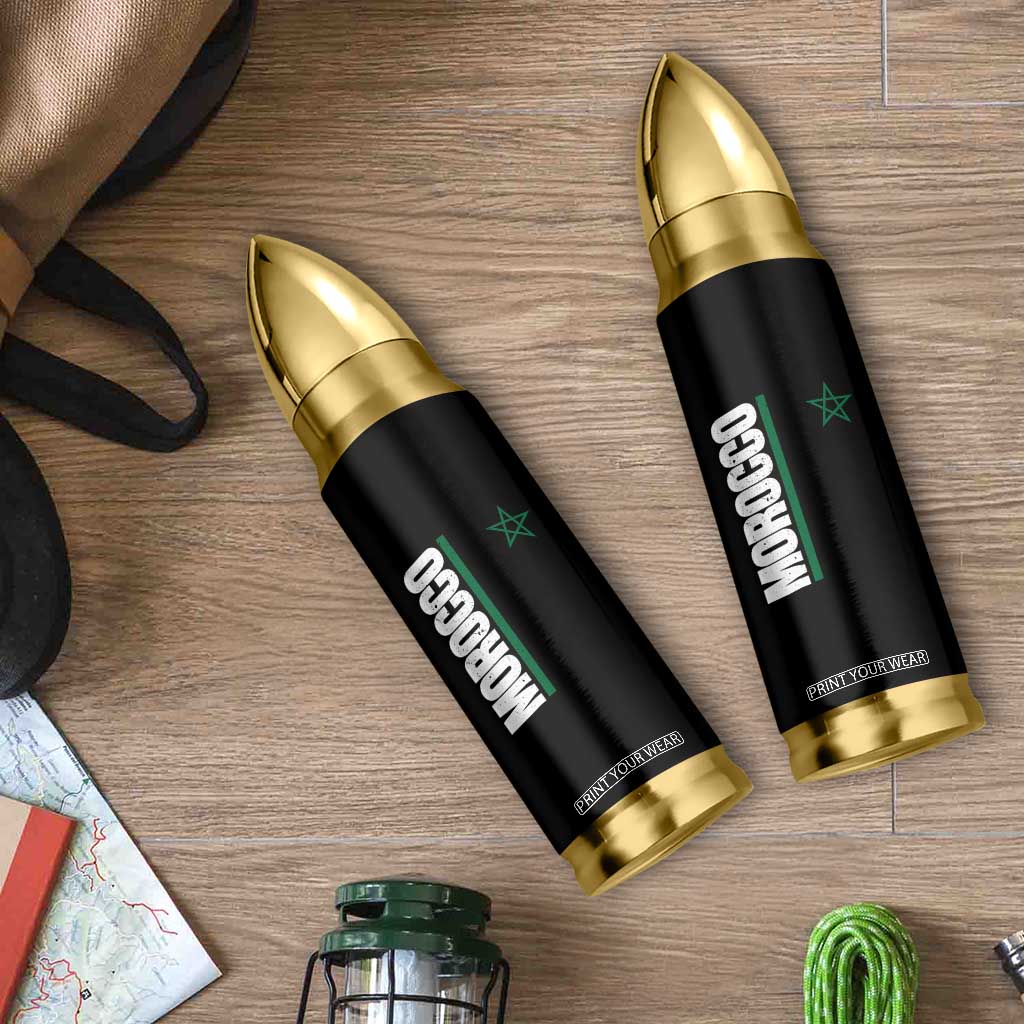 Morocco Green Star Flag Patriotic Moroccan Pride Bullet Tumbler TS11 Print Your Wear