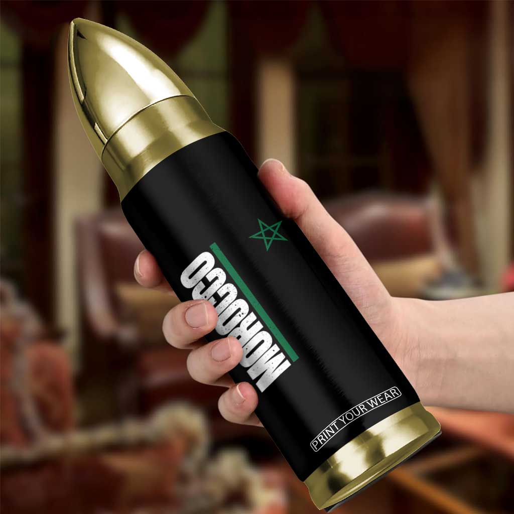Morocco Green Star Flag Patriotic Moroccan Pride Bullet Tumbler TS11 Print Your Wear