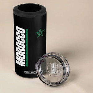 Morocco Green Star Flag Patriotic Moroccan Pride 4 in 1 Can Cooler Tumbler TS11 Print Your Wear