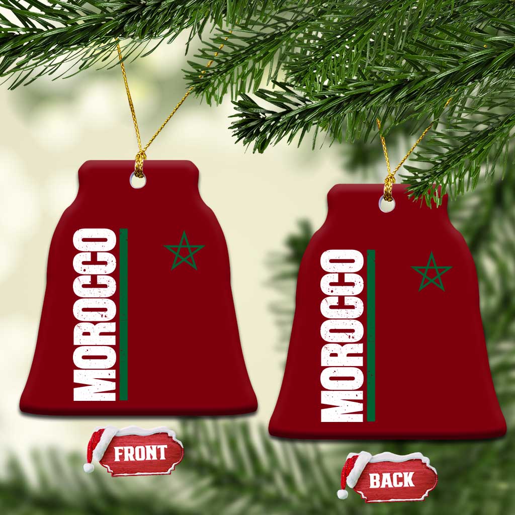 Morocco Green Star Flag Patriotic Moroccan Pride Ceramic Ornament TS11 Print Your Wear
