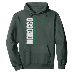 Morocco Green Star Flag Patriotic Moroccan Pride Hoodie TS11 Dark Forest Green Print Your Wear