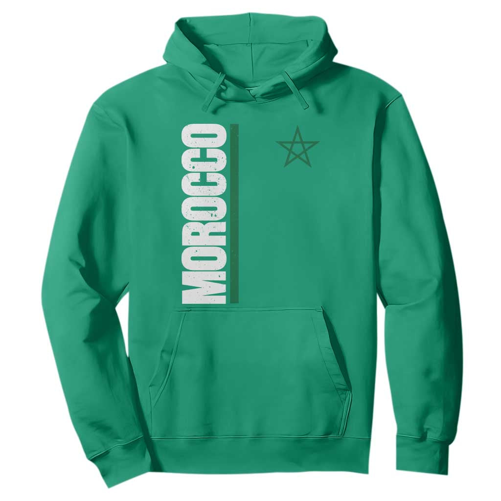 Morocco Green Star Flag Patriotic Moroccan Pride Hoodie TS11 Irish Green Print Your Wear