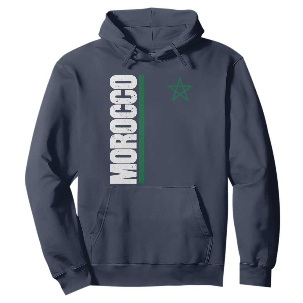 Morocco Green Star Flag Patriotic Moroccan Pride Hoodie TS11 Navy Print Your Wear