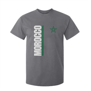 Morocco Green Star Flag Patriotic Moroccan Pride T Shirt For Kid TS11 Charcoal Print Your Wear