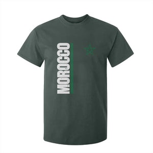 Morocco Green Star Flag Patriotic Moroccan Pride T Shirt For Kid TS11 Dark Forest Green Print Your Wear