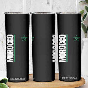 Morocco Green Star Flag Patriotic Moroccan Pride Skinny Tumbler TS11 Print Your Wear
