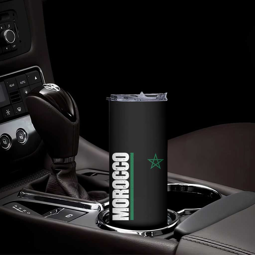 Morocco Green Star Flag Patriotic Moroccan Pride Skinny Tumbler TS11 Print Your Wear