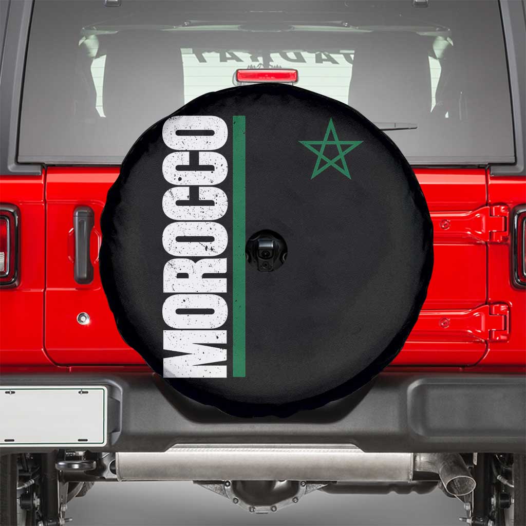 Morocco Green Star Flag Patriotic Moroccan Pride Spare Tire Cover TS11 Black Print Your Wear