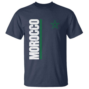 Morocco Green Star Flag Patriotic Moroccan Pride T Shirt TS11 Navy Print Your Wear