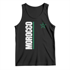 Morocco Green Star Flag Patriotic Moroccan Pride Tank Top TS11 Black Print Your Wear