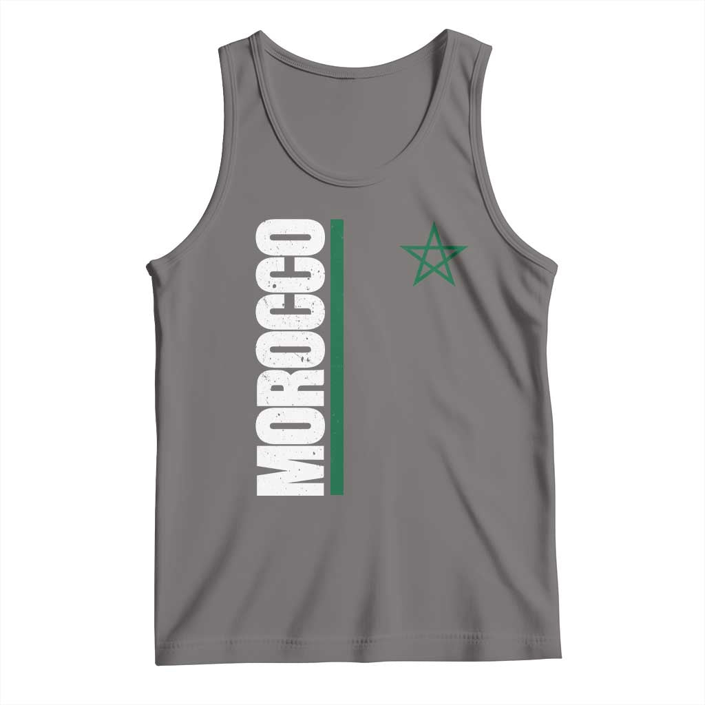 Morocco Green Star Flag Patriotic Moroccan Pride Tank Top TS11 Deep Heather Print Your Wear
