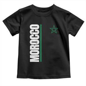 Morocco Green Star Flag Patriotic Moroccan Pride Toddler T Shirt TS11 Black Print Your Wear