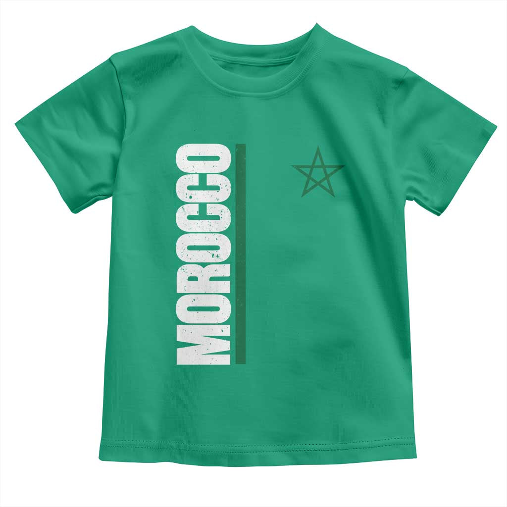 Morocco Green Star Flag Patriotic Moroccan Pride Toddler T Shirt TS11 Irish Green Print Your Wear