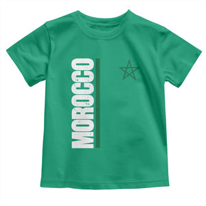 Morocco Green Star Flag Patriotic Moroccan Pride Toddler T Shirt TS11 Irish Green Print Your Wear
