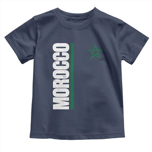 Morocco Green Star Flag Patriotic Moroccan Pride Toddler T Shirt TS11 Navy Print Your Wear