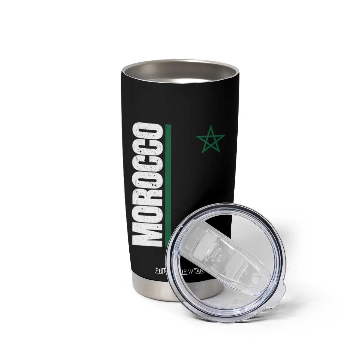 Morocco Green Star Flag Patriotic Moroccan Pride Tumbler Cup TS11 Print Your Wear