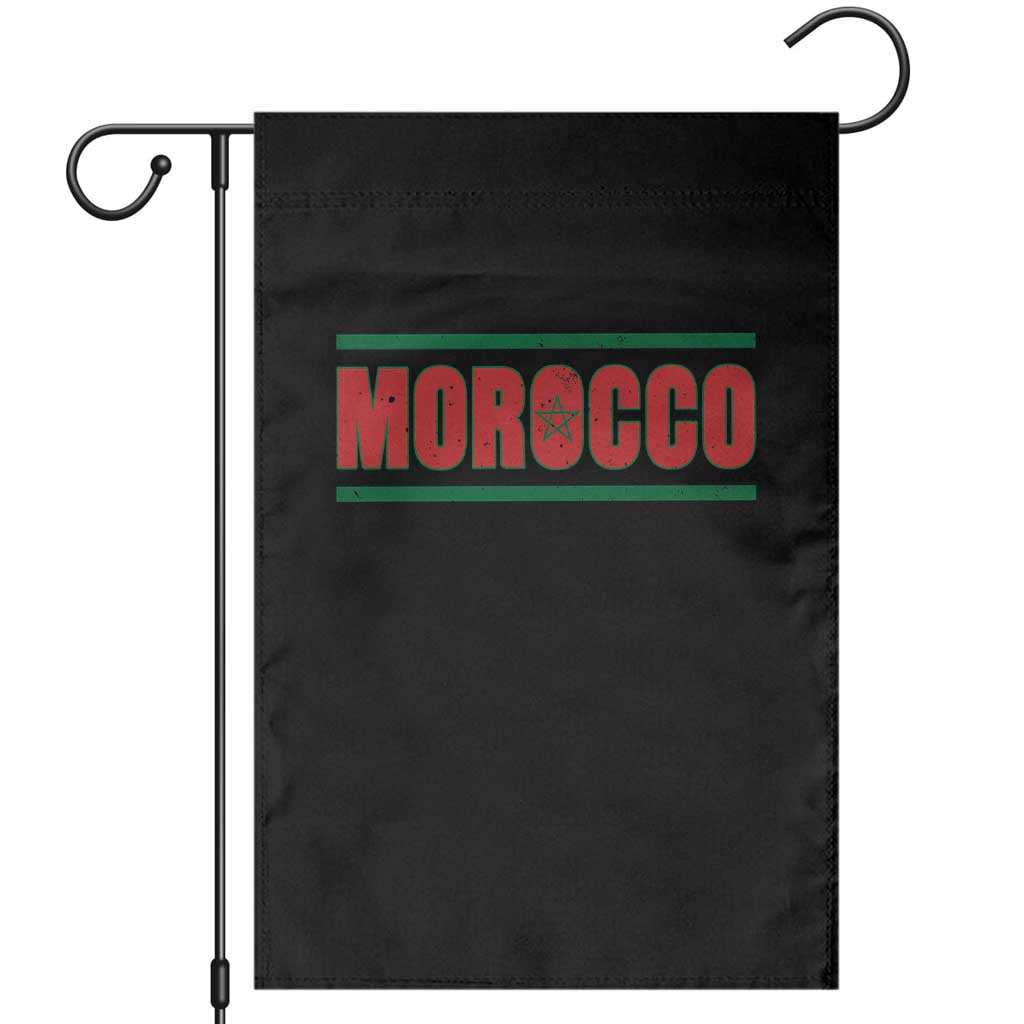 Proud Moroccan Vintage Marocco Flag Green Stripes Garden Flag TS11 Black Print Your Wear