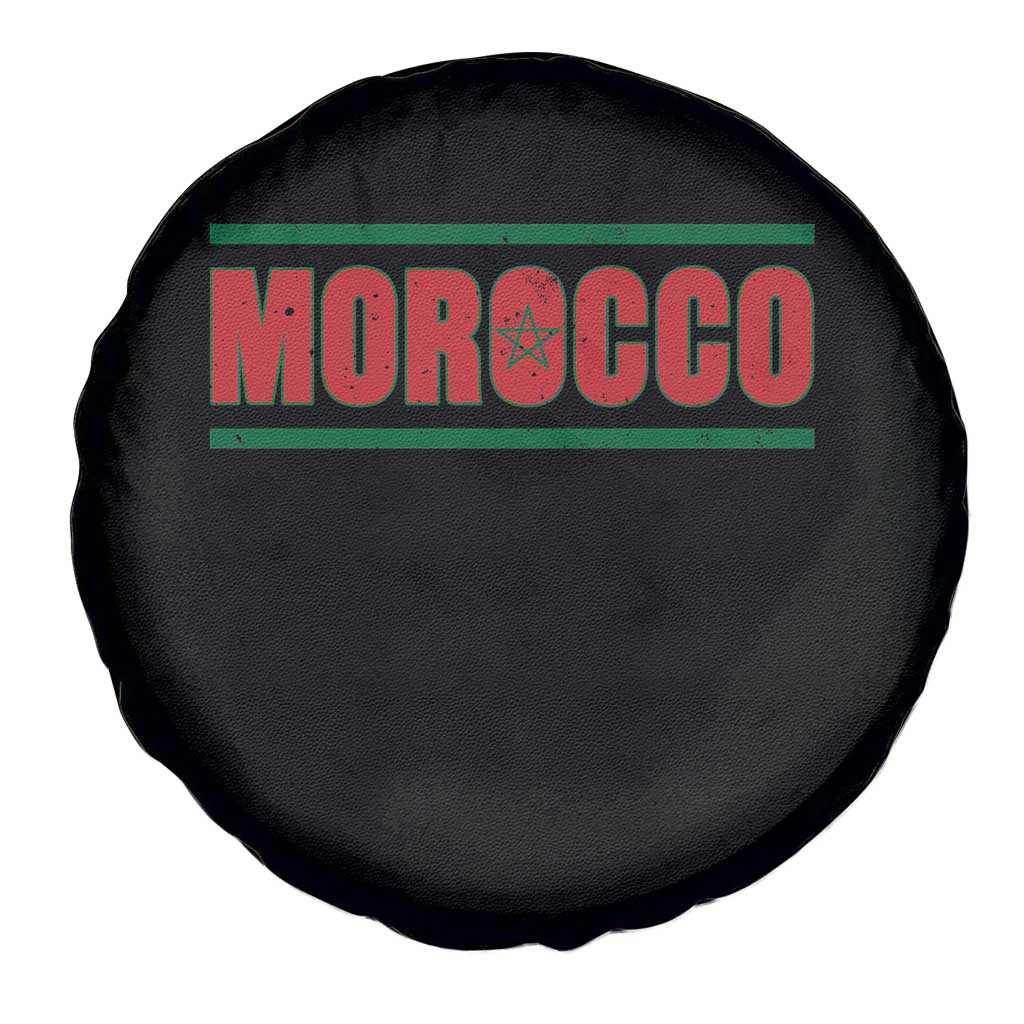Proud Moroccan Vintage Marocco Flag Green Stripes Spare Tire Cover TS11 Print Your Wear