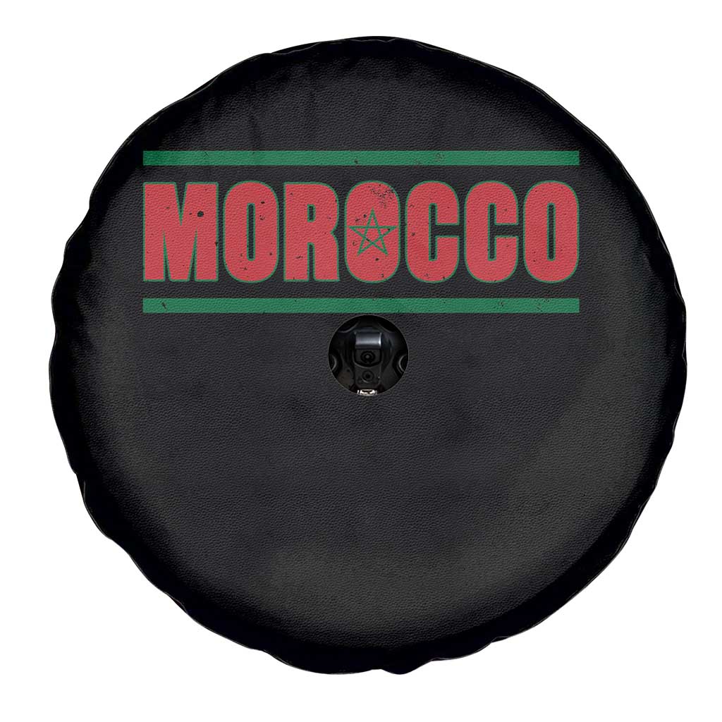 Proud Moroccan Vintage Marocco Flag Green Stripes Spare Tire Cover TS11 Print Your Wear