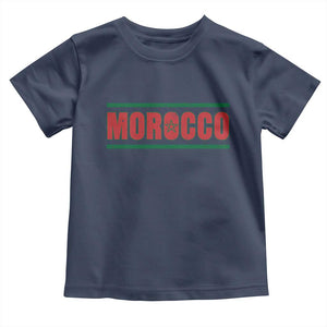 Proud Moroccan Vintage Marocco Flag Green Stripes Toddler T Shirt TS11 Navy Print Your Wear