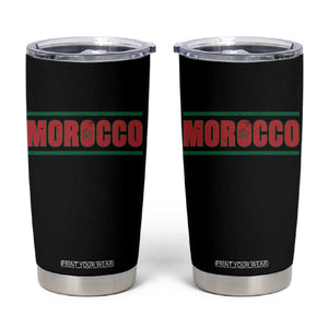 Proud Moroccan Vintage Marocco Flag Green Stripes Tumbler Cup TS11 Black Print Your Wear
