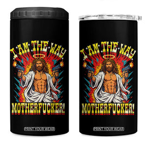 Funny Jesus LitRPG I Am The Way Motherfucker 4 in 1 Can Cooler Tumbler
