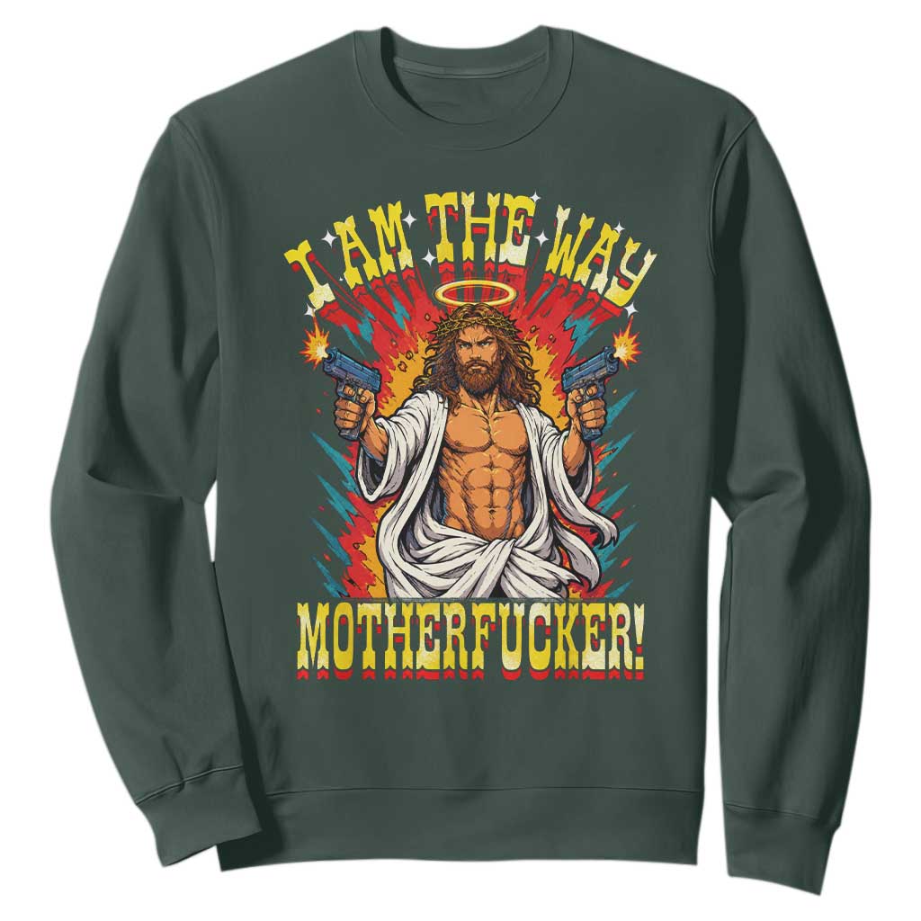 Funny Jesus LitRPG I Am The Way Motherfucker Sweatshirt