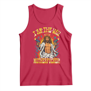 Funny Jesus LitRPG I Am The Way Motherfucker Tank Top