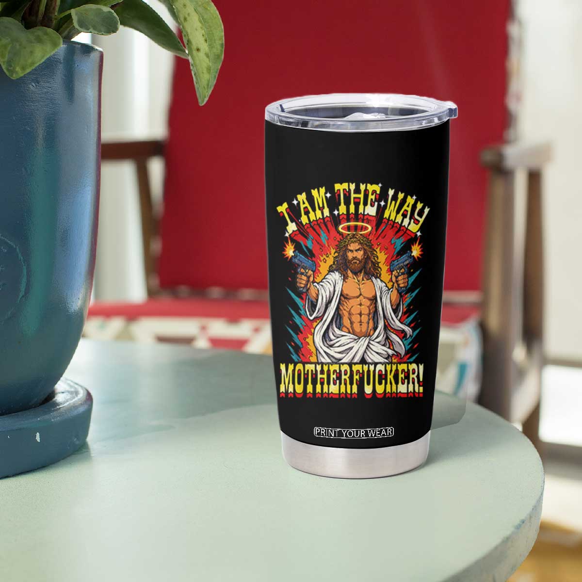 Funny Jesus LitRPG I Am The Way Motherfucker Tumbler Cup