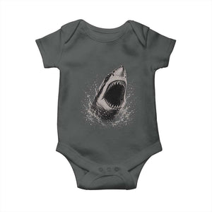 Vintage Great White Shark Jaw Graphic Baby Onesie Marine Life Gifts