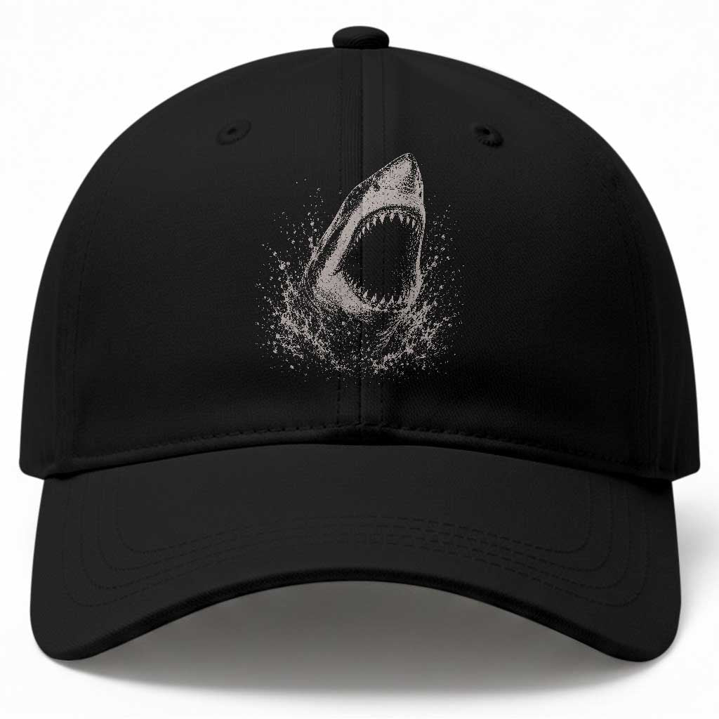 Vintage Great White Shark Jaw Graphic Baseball Cap Marine Life Gifts TS11 Print Your Wear