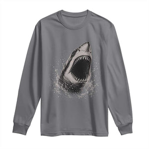 Vintage Great White Shark Jaw Graphic Long Sleeve Shirt Marine Life Gifts
