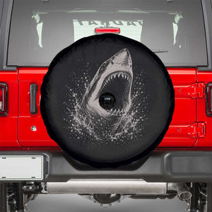 Vintage Great White Shark Jaw Graphic Spare Tire Cover Marine Life Gifts
