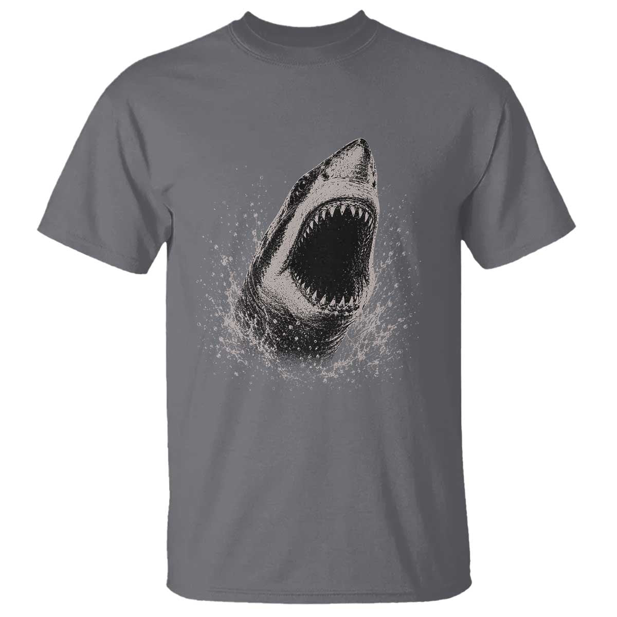 Vintage Great White Shark Jaw Graphic T Shirt Marine Life Gifts