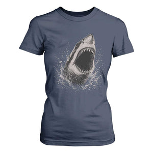 Vintage Great White Shark Jaw Graphic T Shirt For Women Marine Life Gifts