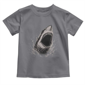 Vintage Great White Shark Jaw Graphic Toddler T Shirt Marine Life Gifts