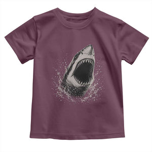 Vintage Great White Shark Jaw Graphic Toddler T Shirt Marine Life Gifts