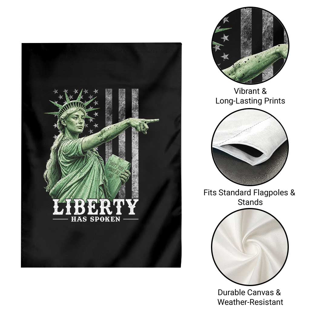 Liberty Has Spoken Garden Flag Funny Basketball Statue of Liberty Pointing Meme TS11 Print Your Wear