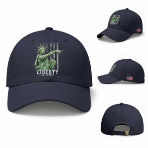 Liberty Has Spoken Baseball Cap Funny Basketball Statue of Liberty Pointing Meme TS11 Baseball Cap Universal Fit Navy Print Your Wear